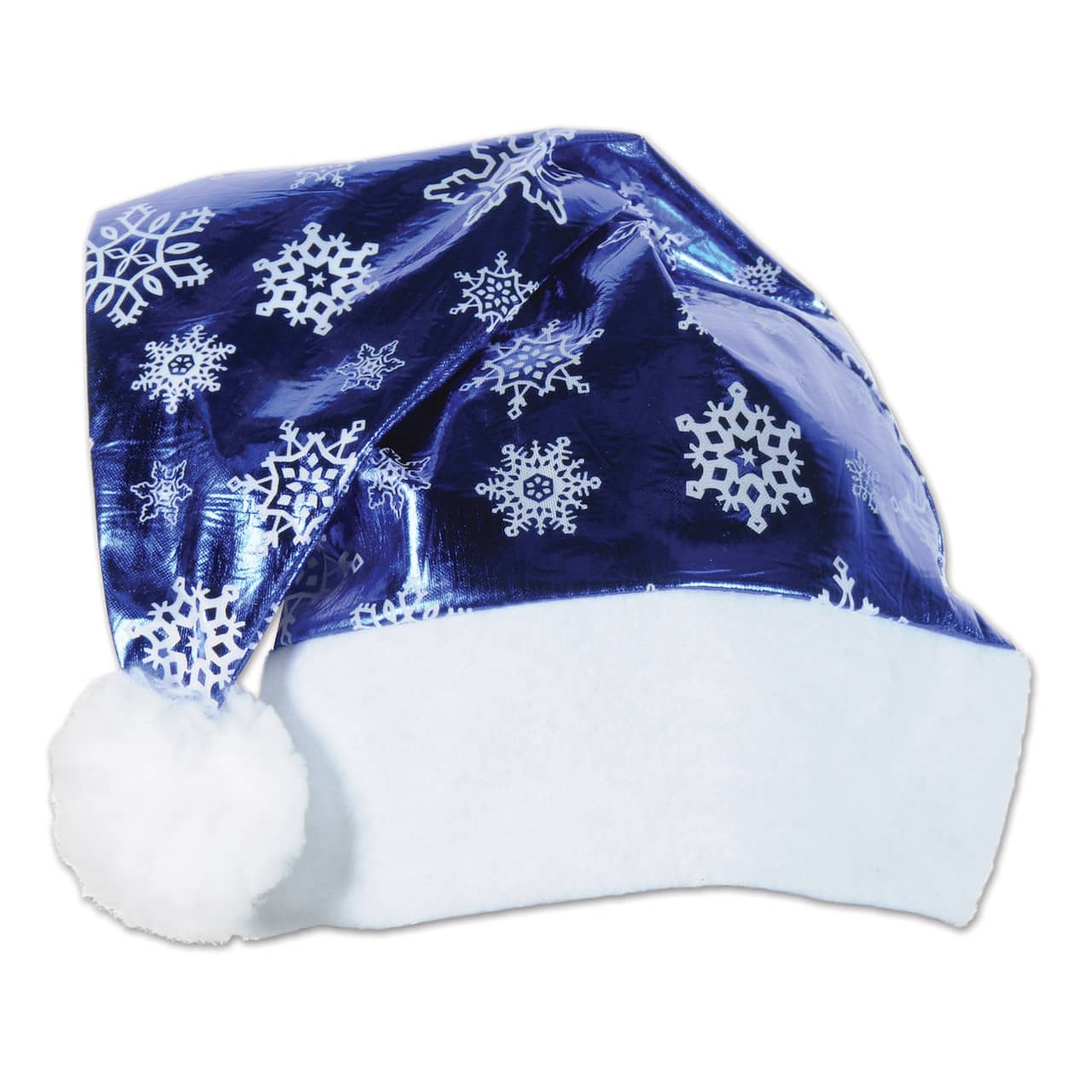Beistle Adult Metallic Blue Santa Hats, 2 Pack
